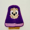 ITH Embroidered Blue Dog Grannies Finger Puppets, Handmade Felt Pretend Play Toy 4x4 Hoop