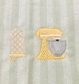 Kitchen Tea Towel Embroidery Design, Mixer Oven Mitt (Digital Download)