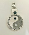 Yin Yang Lace Key Ring Embroidery Design, Sketch Fill Snap Hook (Digital Download)