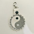 Yin Yang Lace Key Ring Embroidery Design, Sketch Fill Snap Hook (Digital Download)