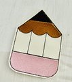 ITH Pencil Corner Bookmark Embroidery Design Download, Fun Bookmark 4x4 hoop