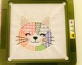 Faux Applique Patchwork Cat Head Embroidery File – Colorful Patchwork Design (Digital Download)