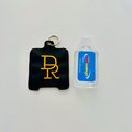 ITH DR Initials Hand Sanitizer Holder Keychain,  Initials DR ,4X4 Hoop Embroidery Design Download.