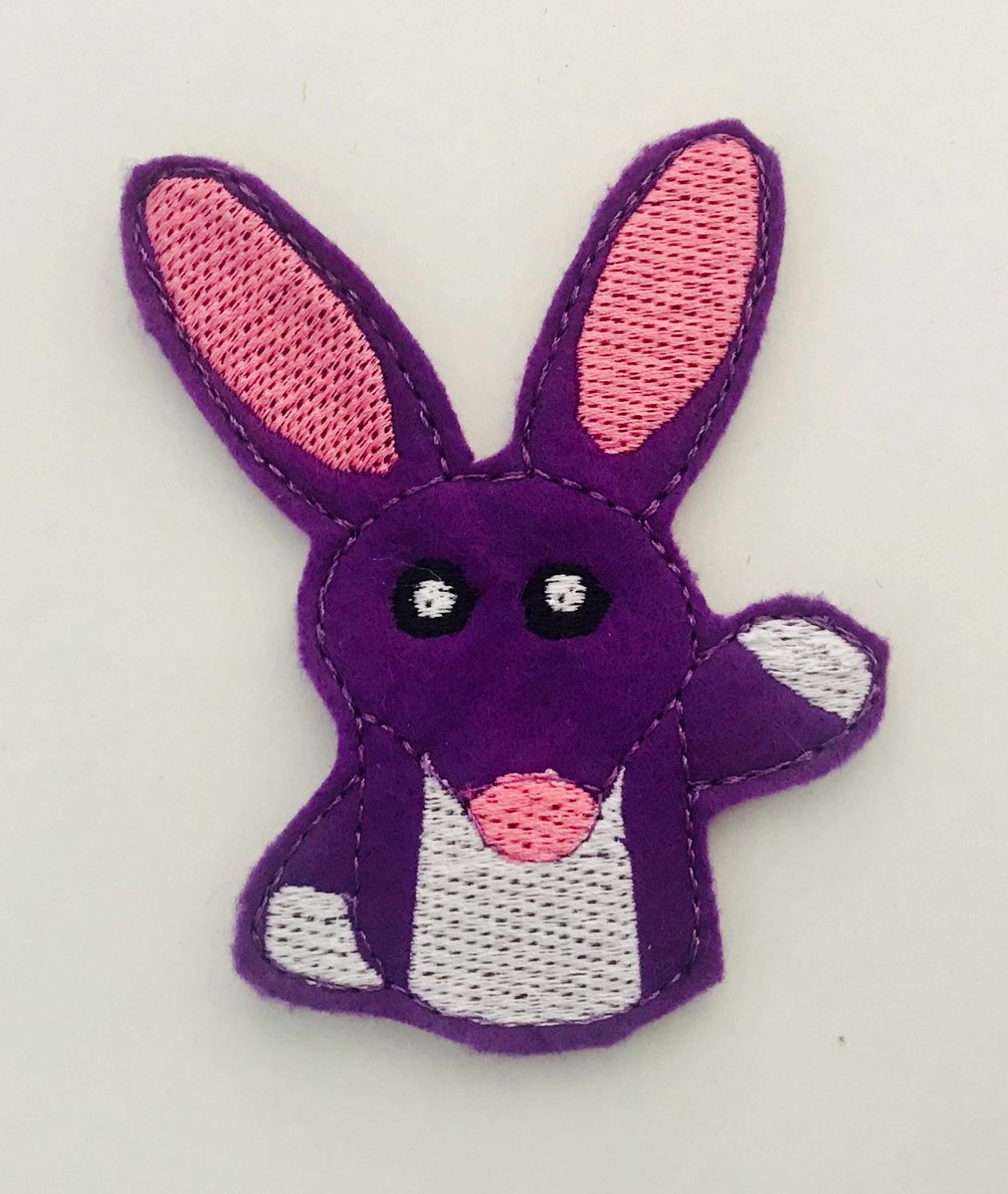 Purple Bobby Bilby Finger Puppet Embroidery Design (4x4 Hoop)