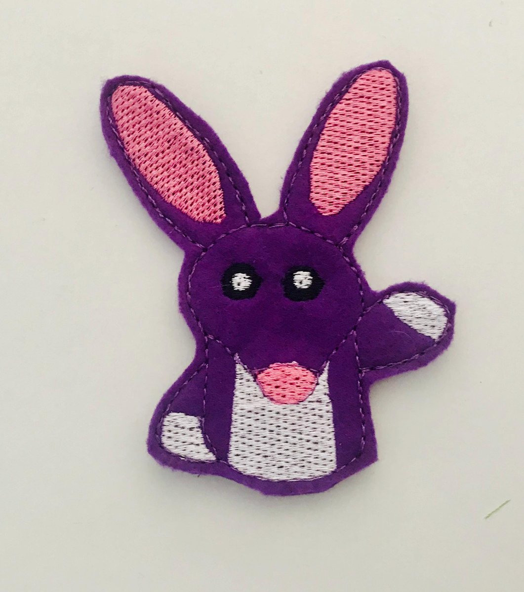 Purple Bobby Bilby Finger Puppet Embroidery Design (4x4 Hoop)