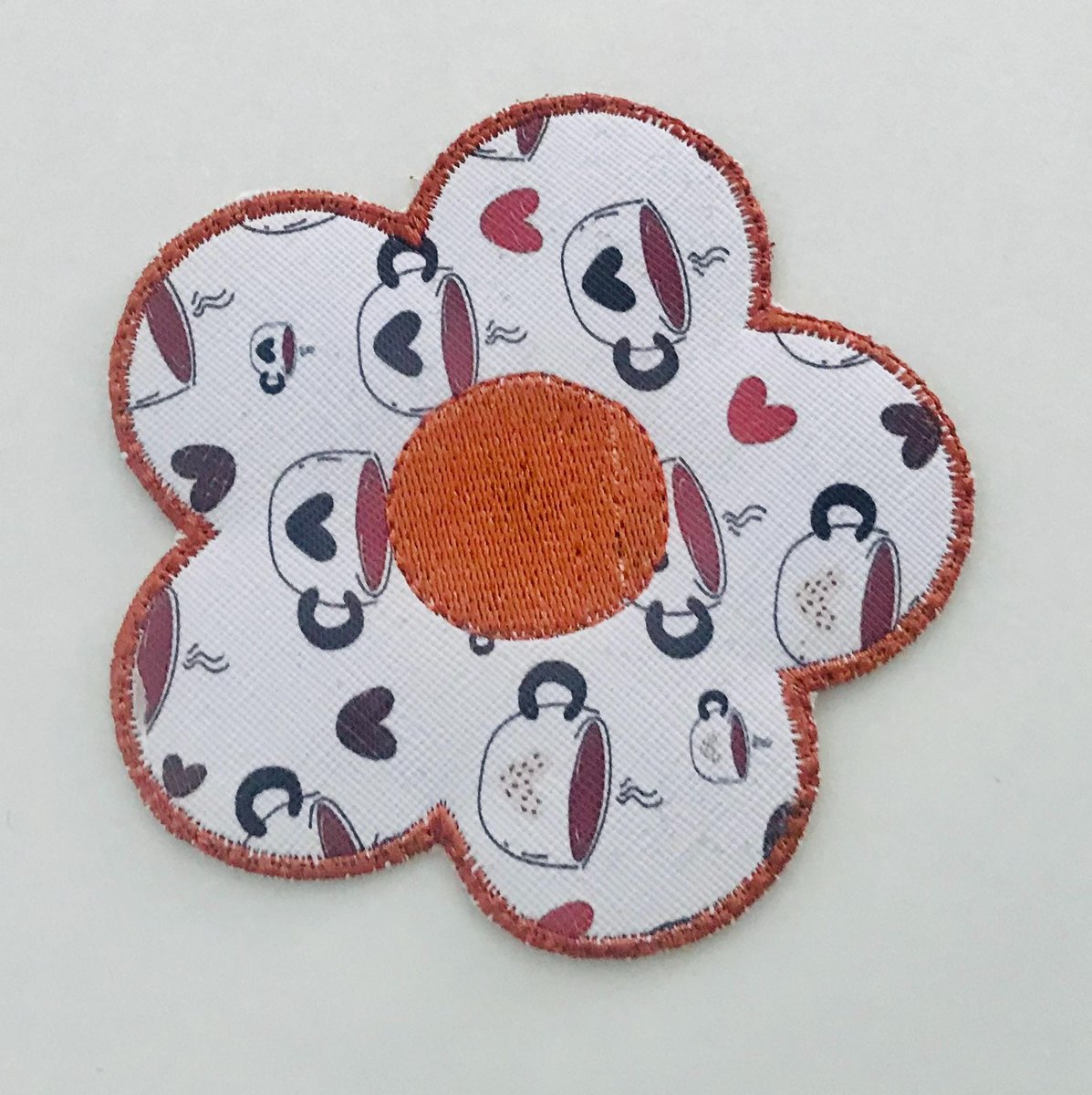 ITH Coffee Cup vinyl, Daisy Coaster, Embroidered Applique, Floral Design (Digital Download) 4x4 Hoop